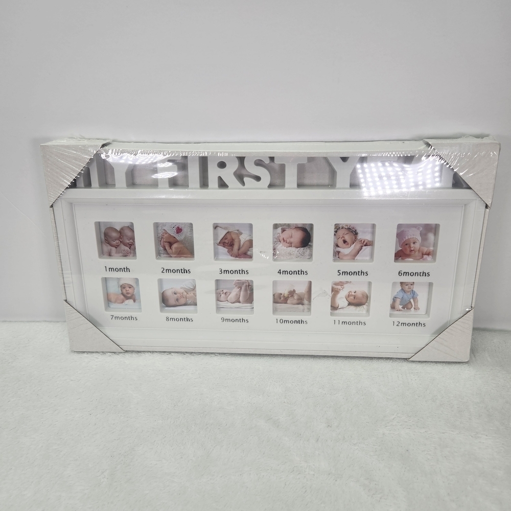White Multi-Photo Frame for Baby's First Year - Picture 2 of 5
